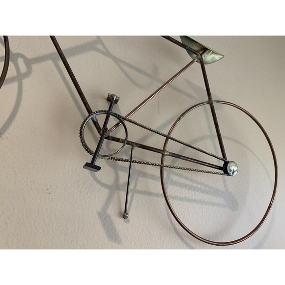 CURTIS JERE BICYCLE WALL SCULPTURE METAL WORK MODERN VINTAGE HANDMADE RARE - Picture 7 of 10